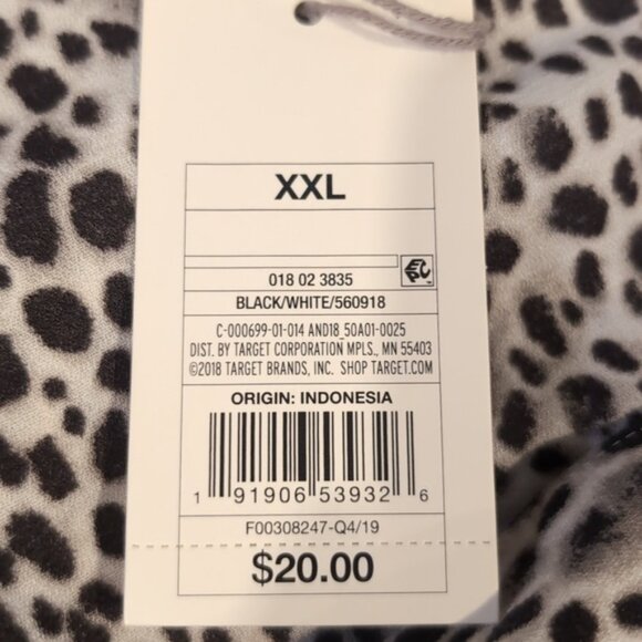 3/$20 A New Day Flowy Cheetah Print Blouse Smocked Keyhole Long Balloon Sleeve - Picture 13 of 14